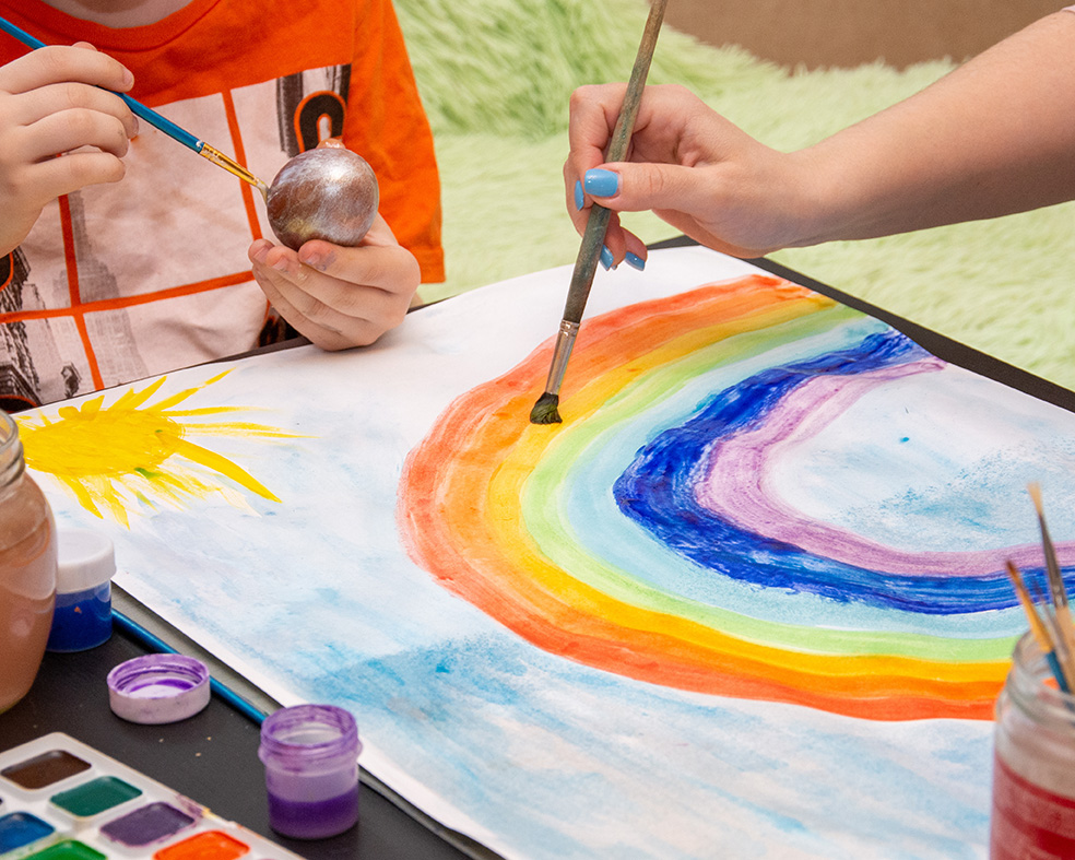 Child and therapist using play therapy in a session in Bel Air, MD